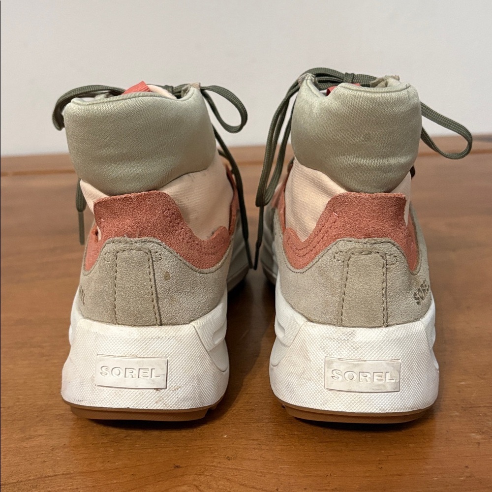 Sorel Ona 503 High-Top Sneakers in Pink, Cream, and Green Size 7.5 - Picture 5 of 16